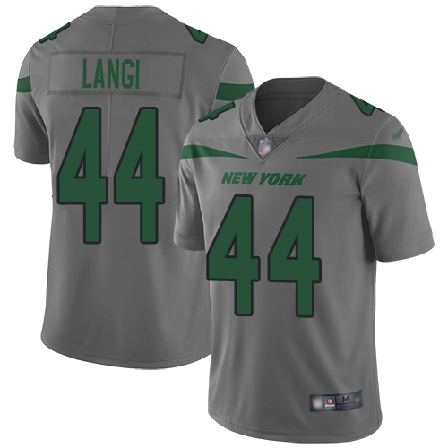 New York Jets Limited Gray Youth Harvey Langi Jersey NFL Football #44 Inverted Legend